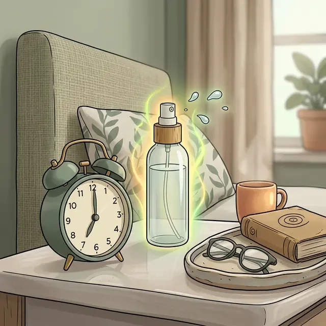 Даже обычный спрей или пульверизатор у кровати работает как кнопка «Подъём»