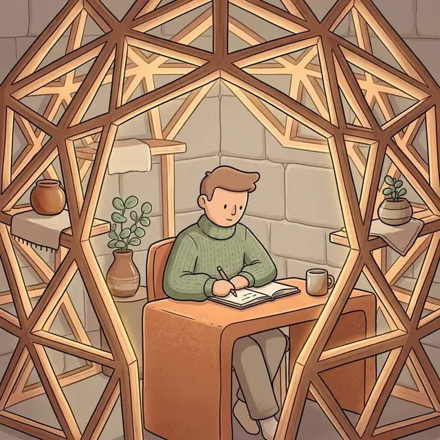 Другой человек работает как внешний каркас для вашего внимания